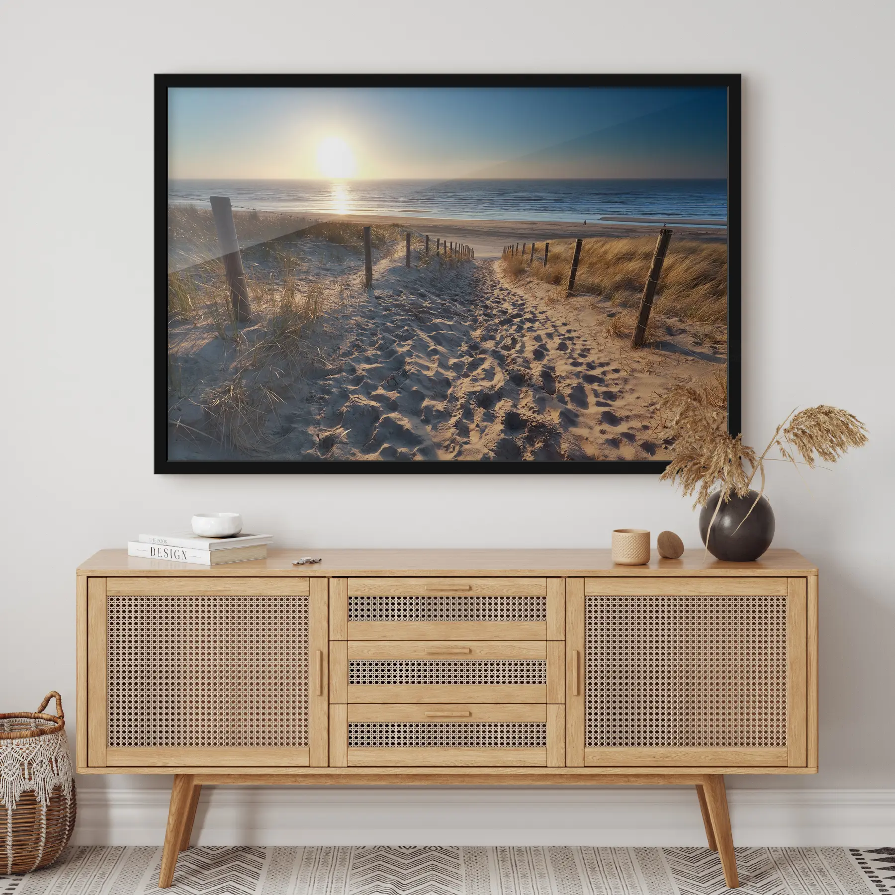 Fotobehang Weg naar de rust van het zandstrand f08131