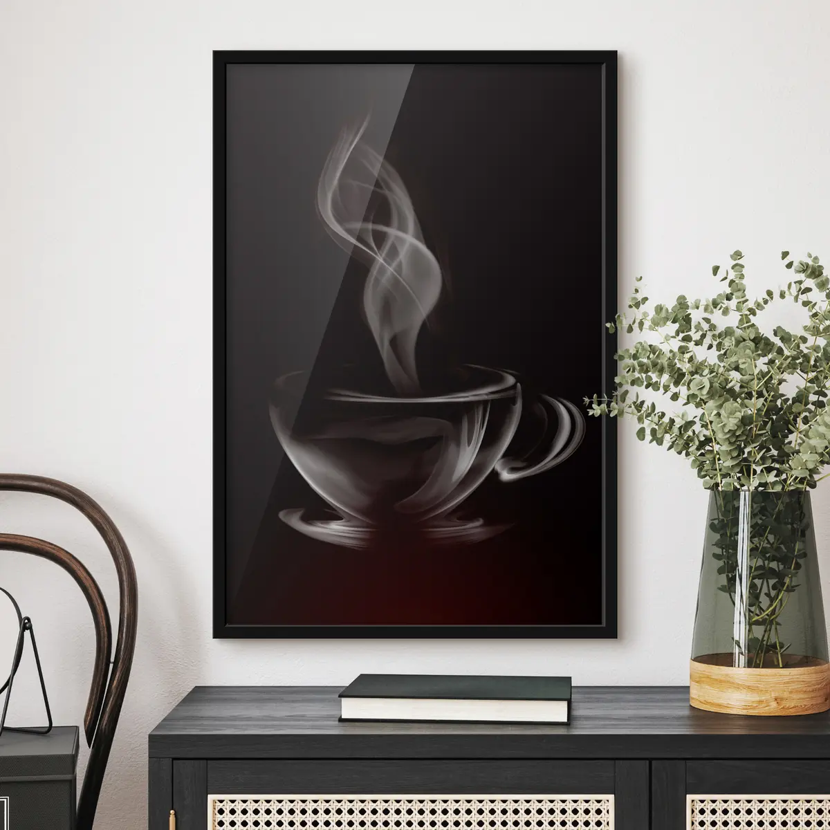 Affiche Une tasse fumante de chaleur et de confort f07459