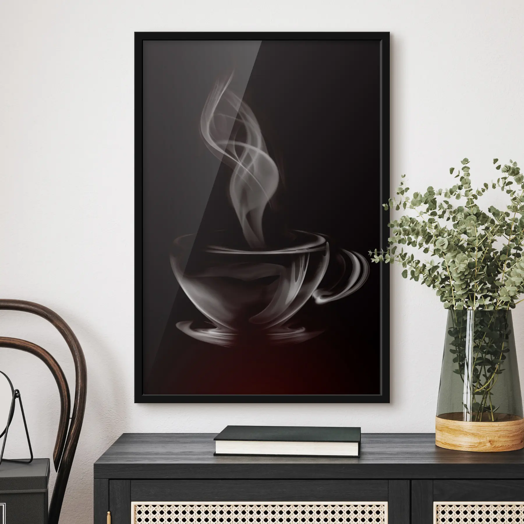 Fotobehang Dampende kop warmte en comfort f07459