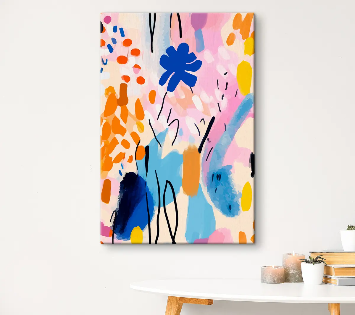  Peintures Des couleurs vives et des formes abstraites s'entrechoquent s36596