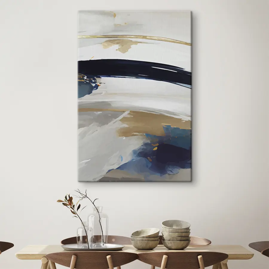  Schilderijen Abstracte golven in zachte kleuren s36620