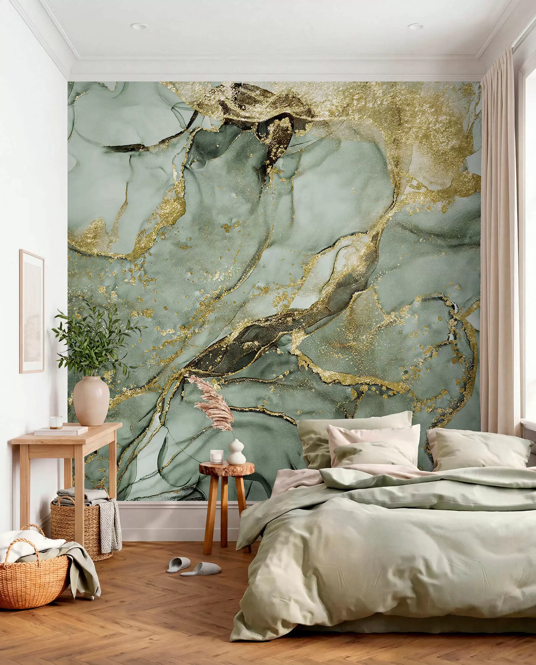 Fotobehang Groen marmer u93578v2