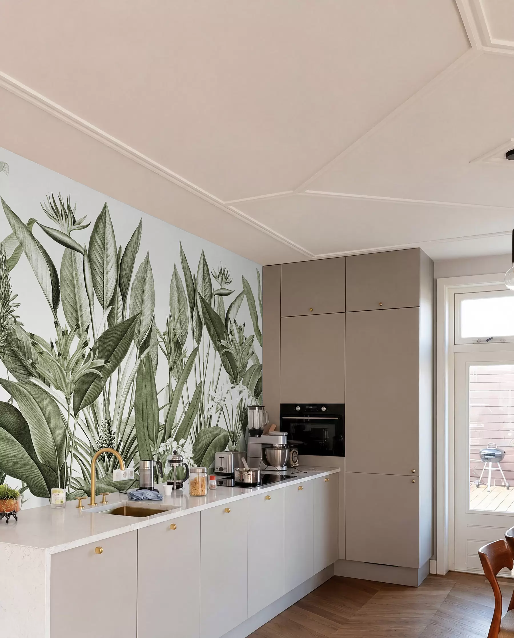 Fotobehang Tropische planten jungle groene kleur u96833v2