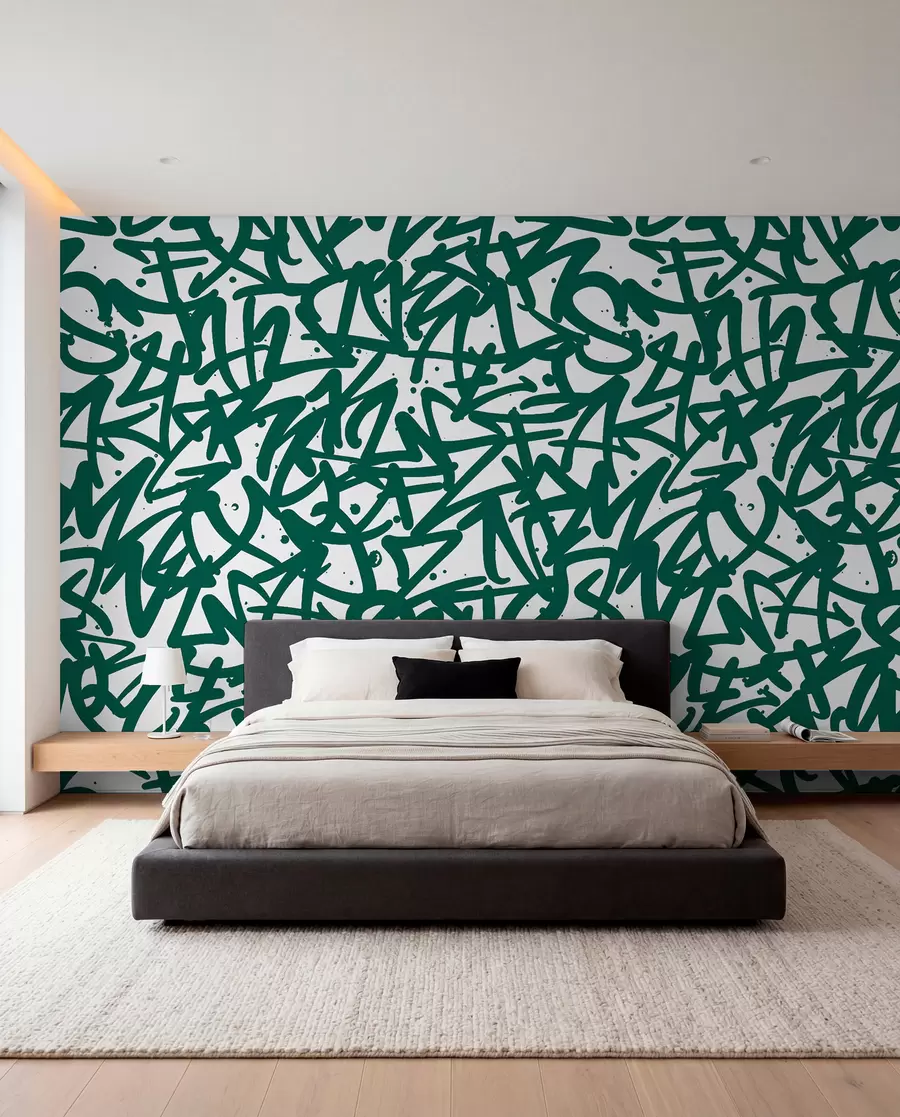 Papier peint photo Graffiti Emotions : Vert u99087