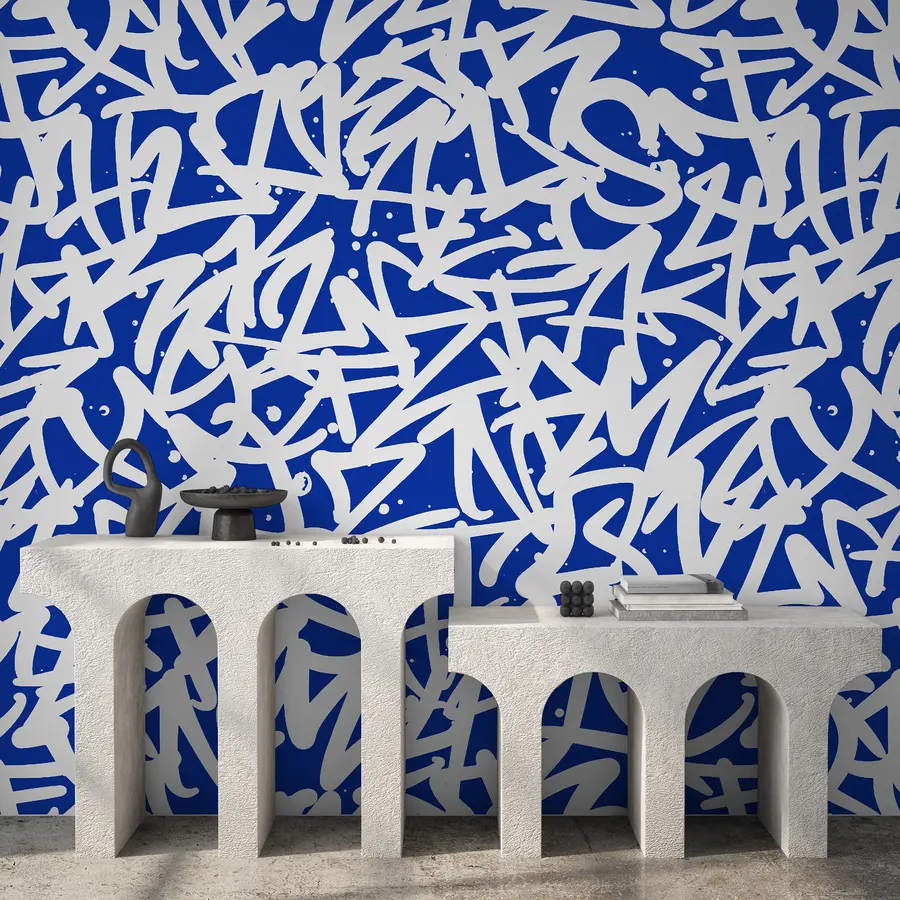 Papier peint photo Graffiti Emotions : Bleu u99087v2