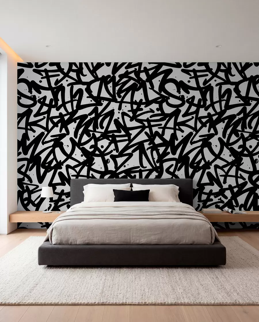 Papier peint photo Graffiti Emotions : Noir u99087v3