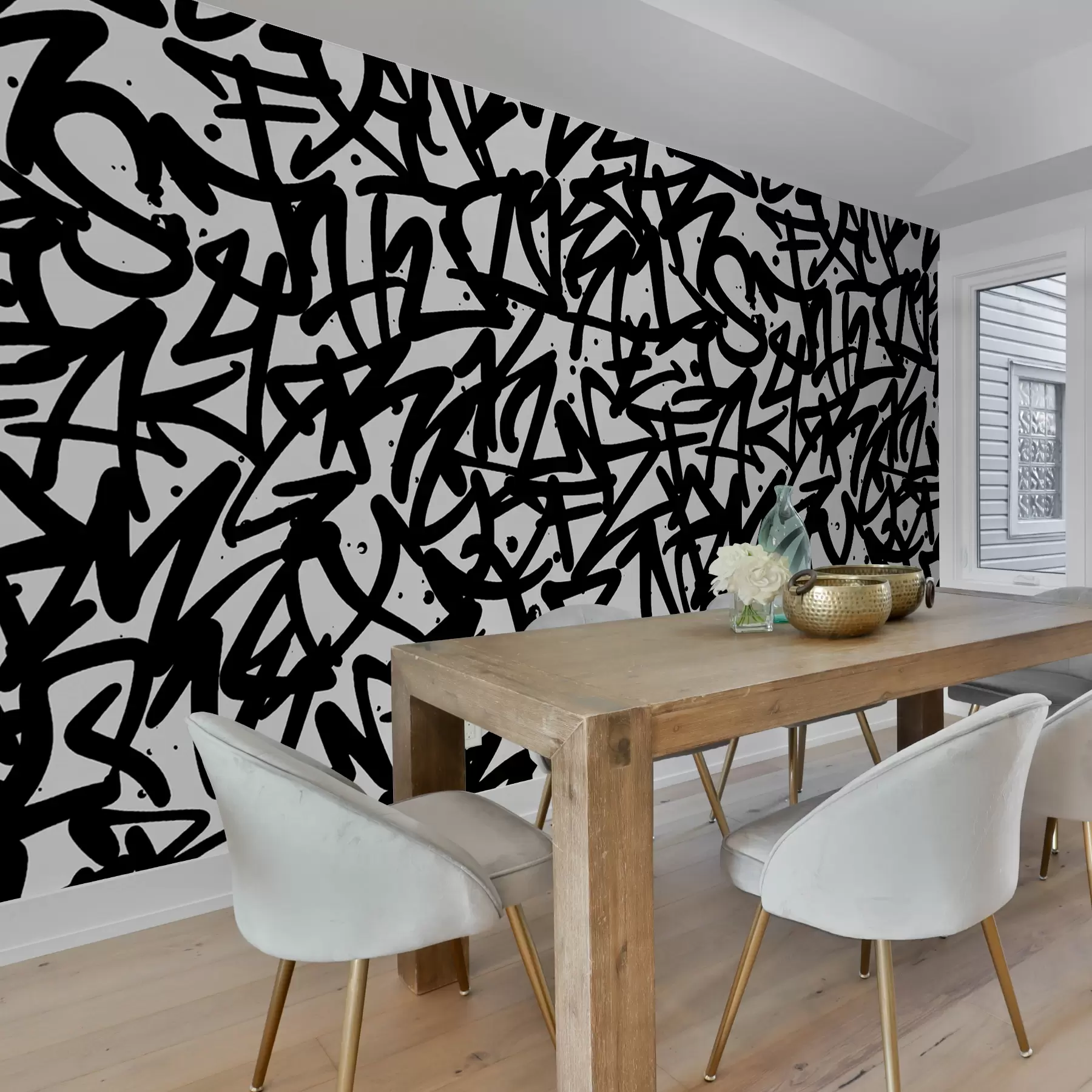 Papier peint photo Graffiti Emotions : Noir u99087v3