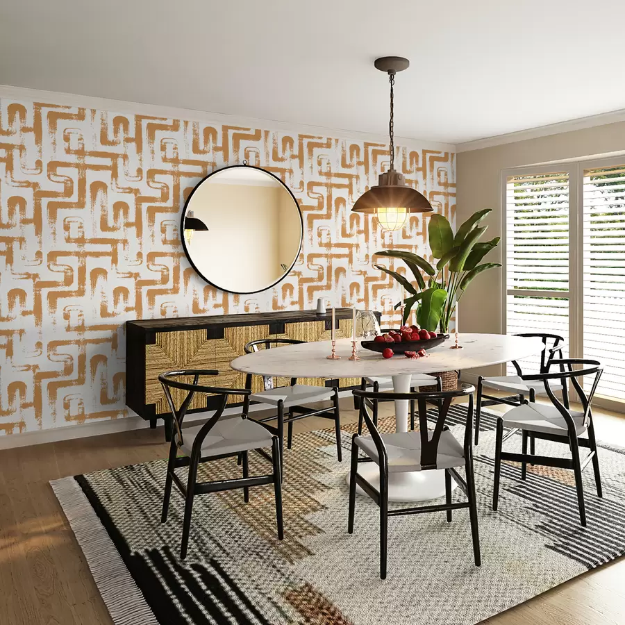 Papier peint photo Ligne magique : Orange u99091v2