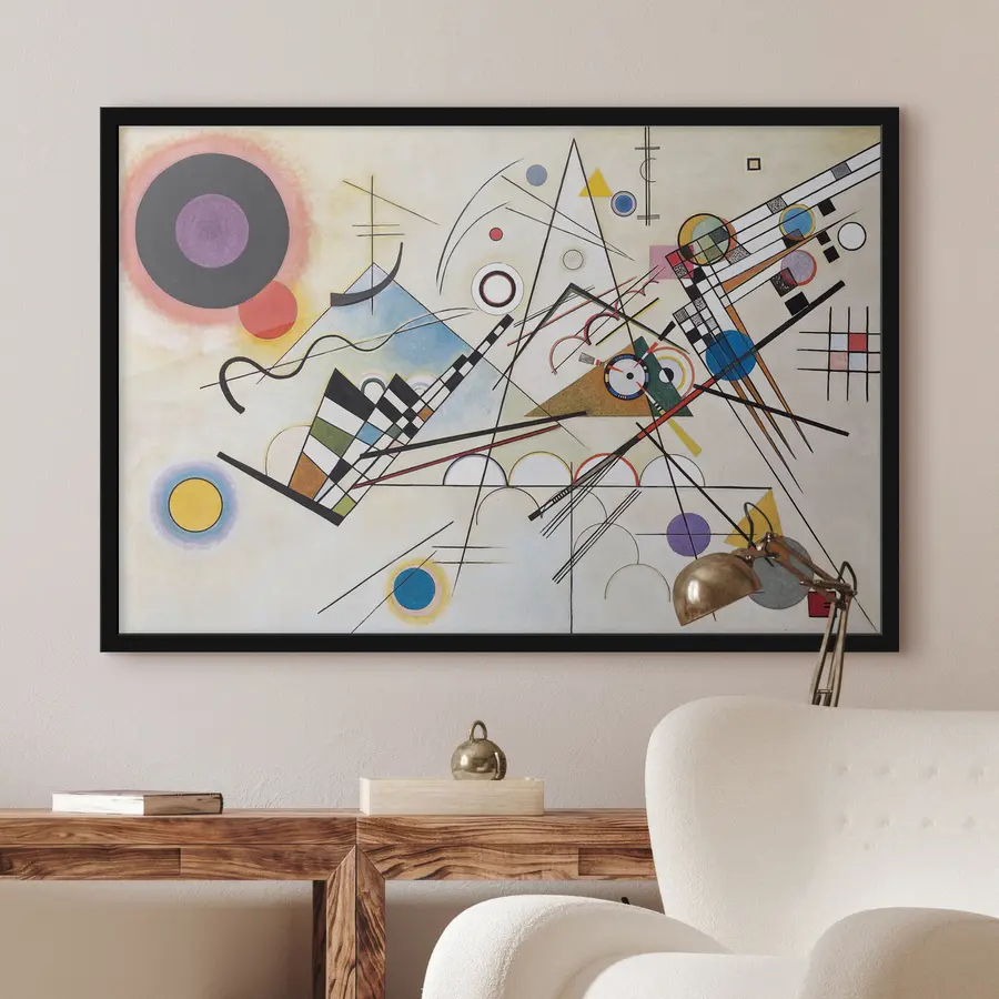 Fotobehang Abstracte vormen en kleuren botsen dynamisch f01030