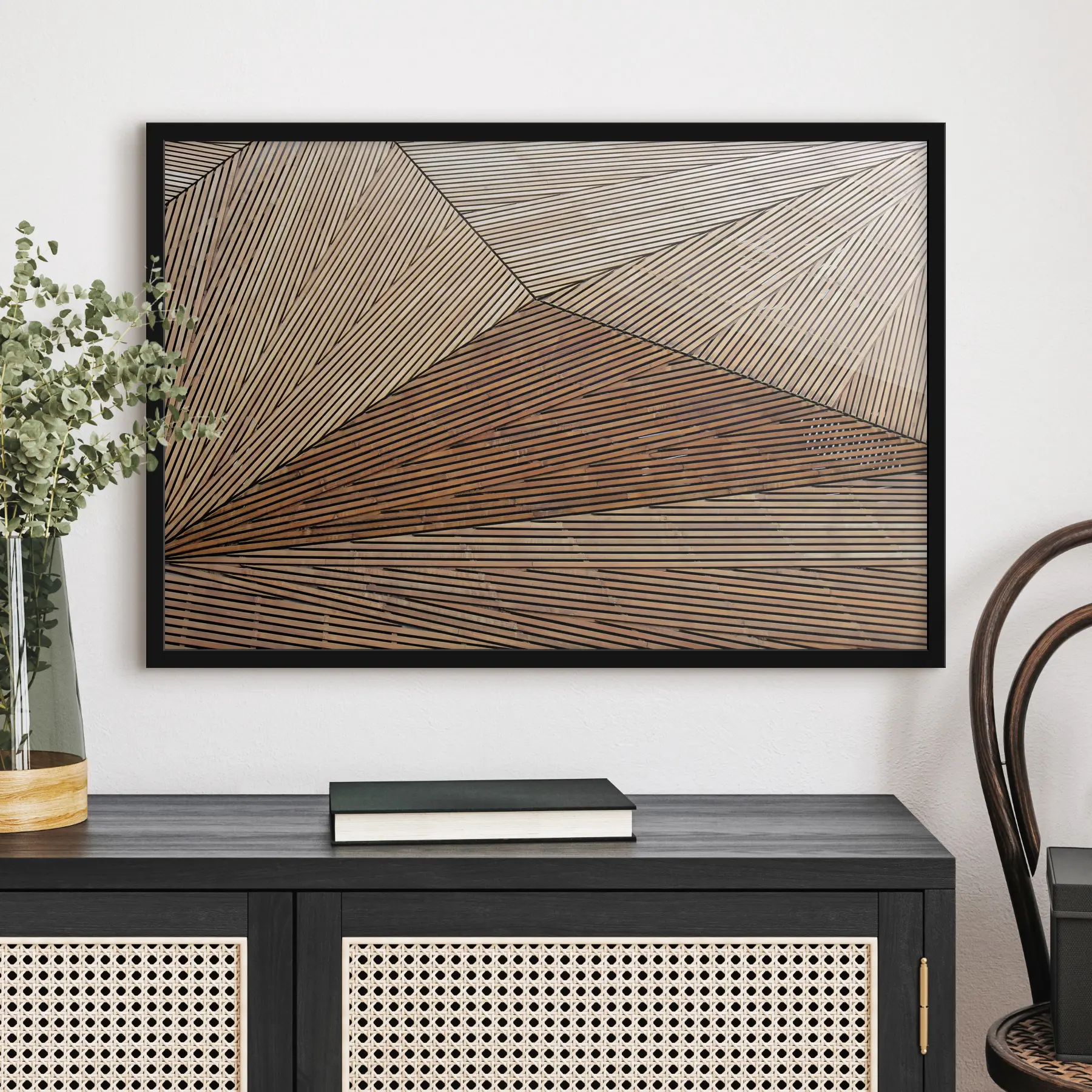 Papier peint photo Motifs géométriques dans les matériaux naturels f32750