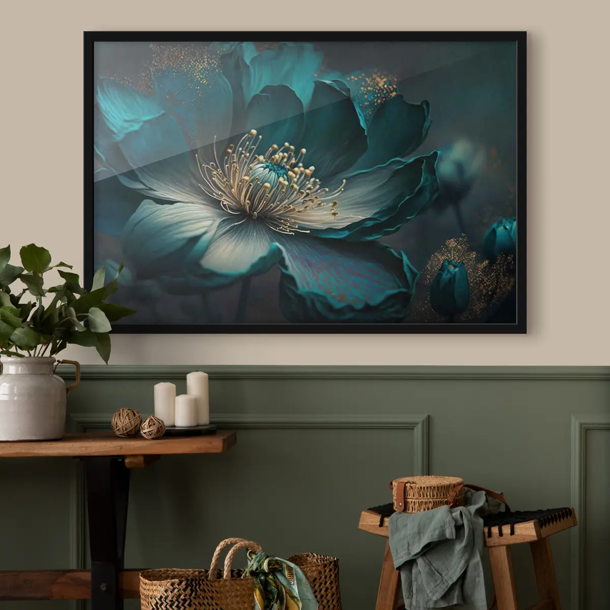 Poster Elegante bloei in levendige tinten f34854