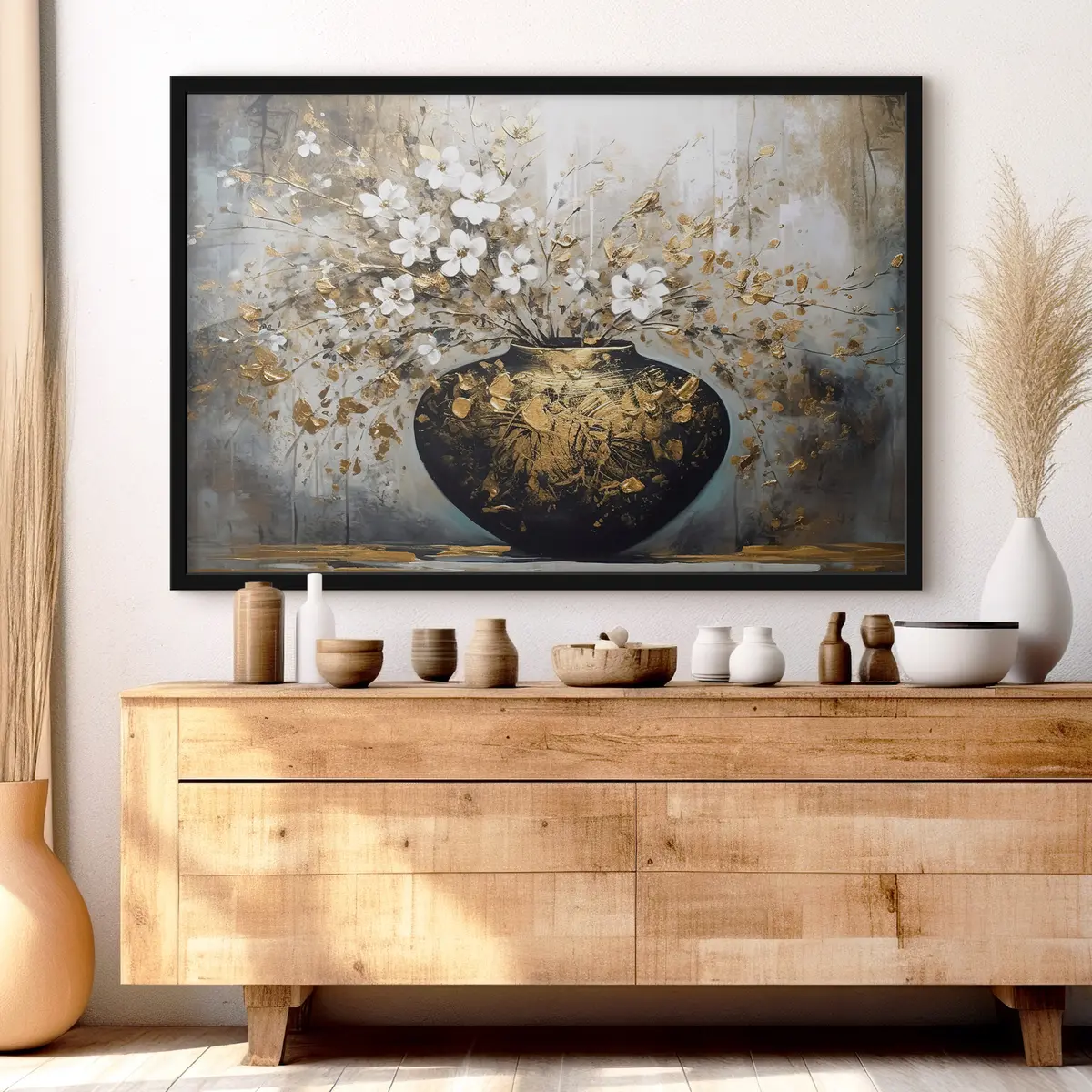 Affiche Élégant vase orné de fleurs éclatantes f35377