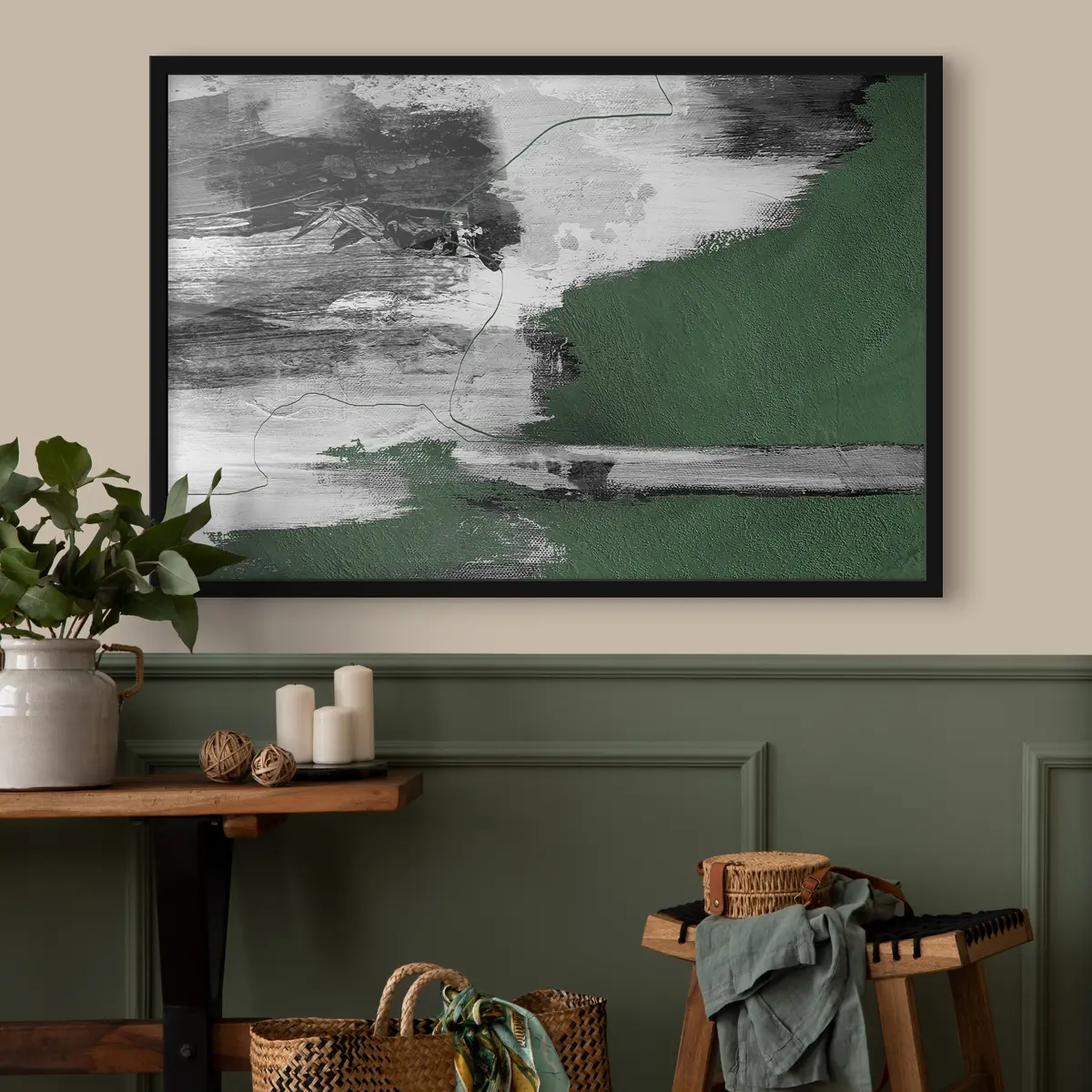 Poster Abstracte kleuren in harmonie van textuur f36289