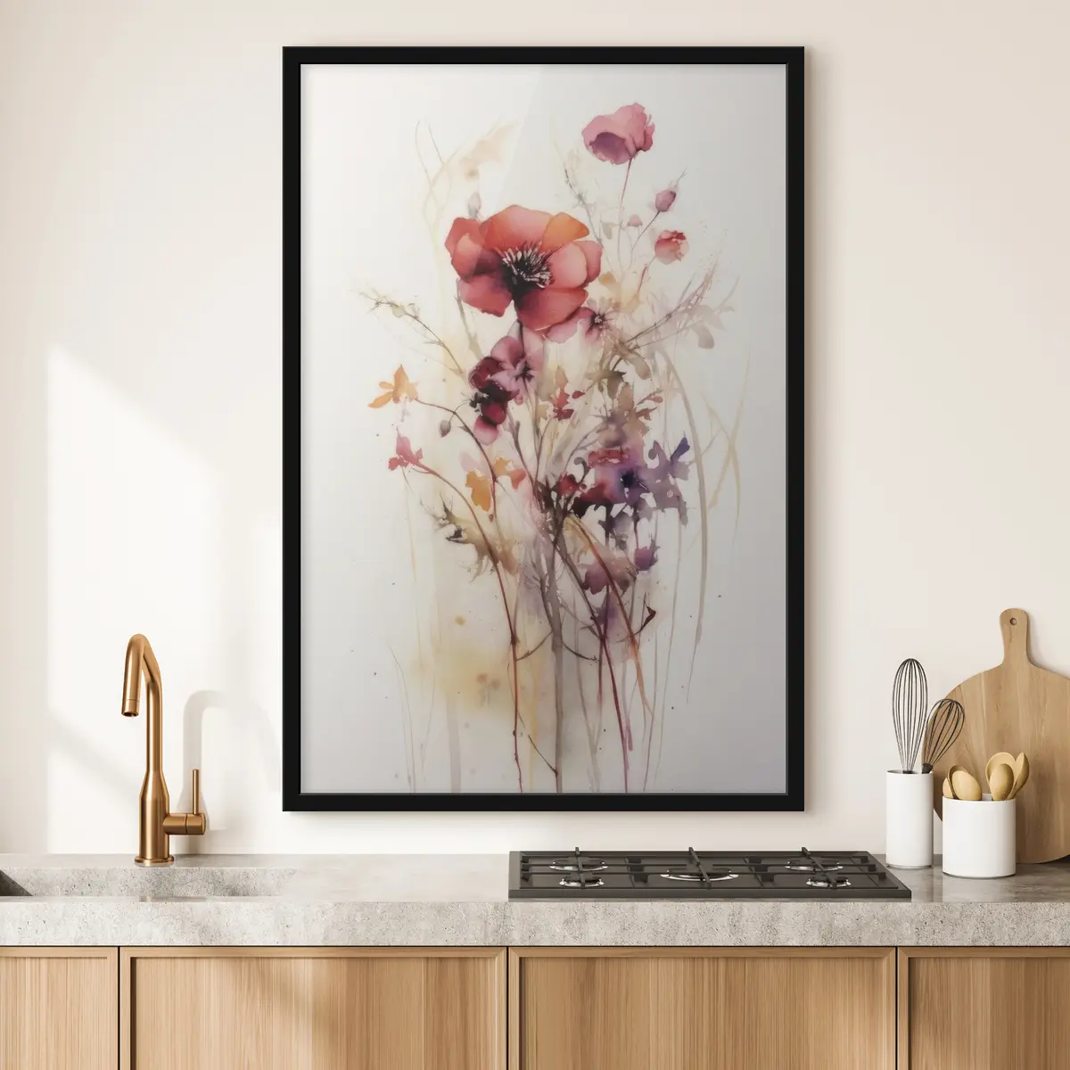 Affiche Fleurs douces aux délicates nuances aquarellées f33648