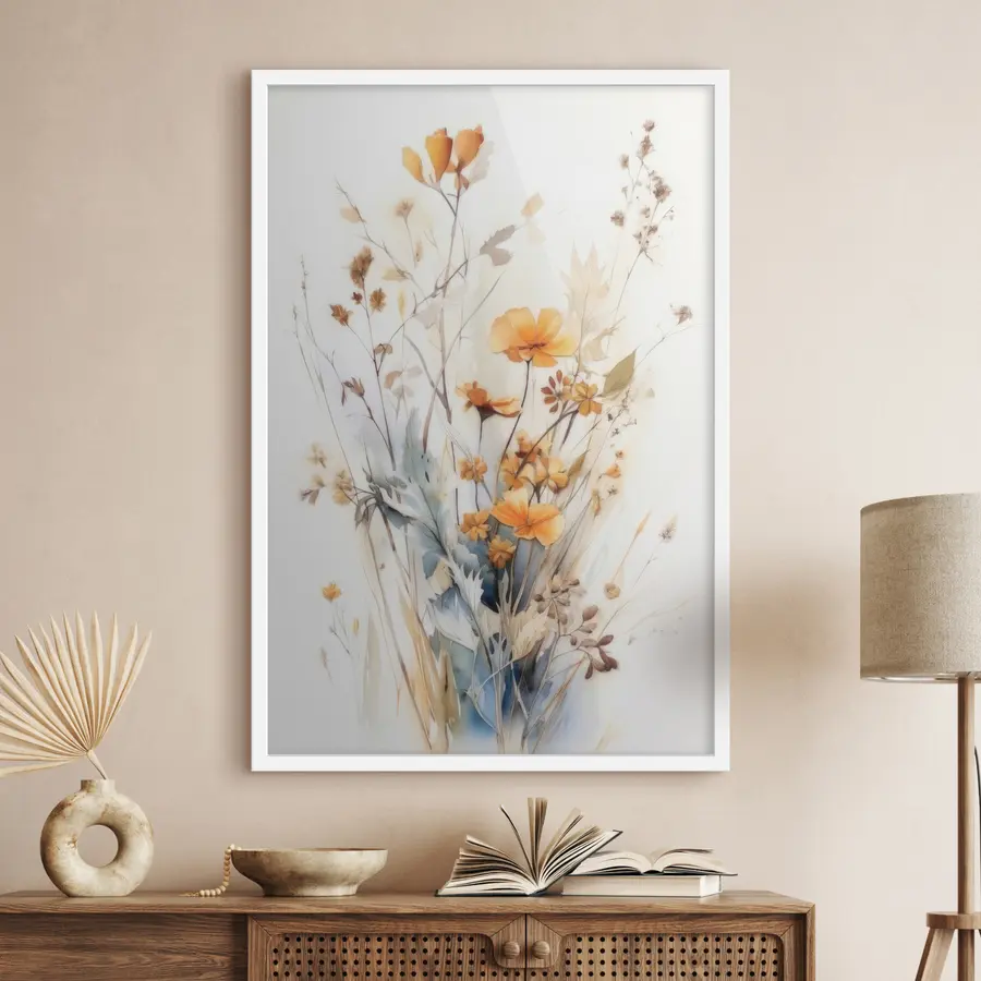 Fotobehang Delicate bloemen in zachte kleuren f33651