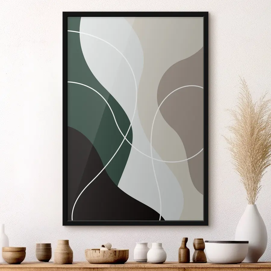 Fotobehang Abstracte vormen in rustgevende kleuren f35947