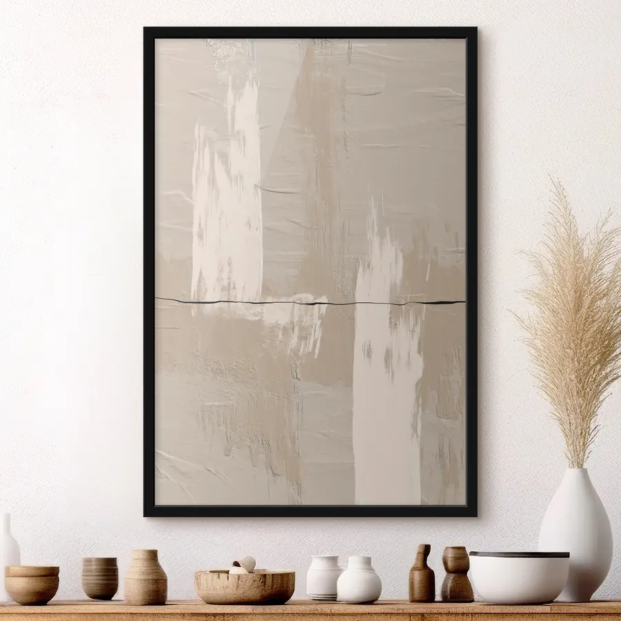 Papier peint photo Des tons neutres et des textures douces se mélangent f36304