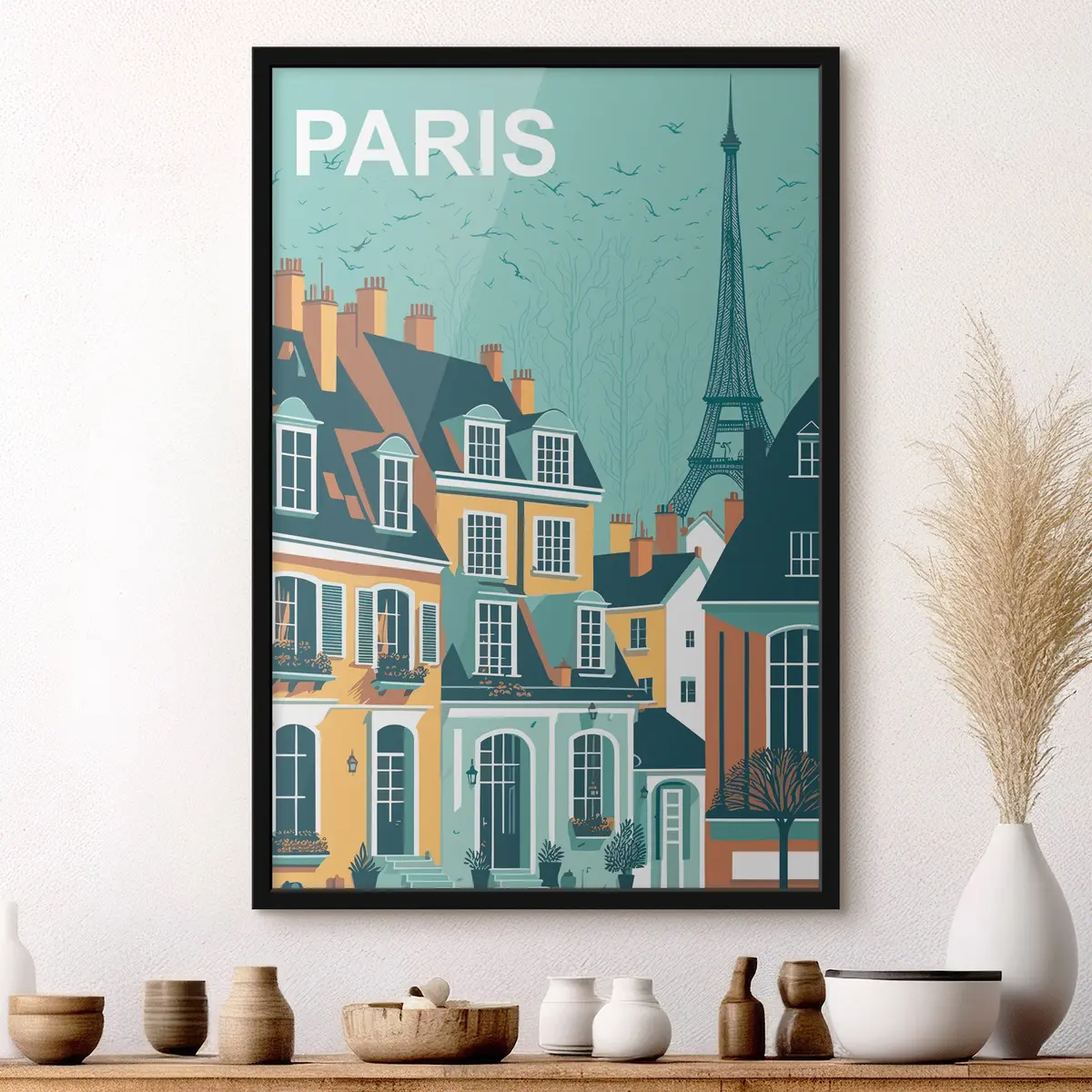 Affiche Les charmantes rues de Paris se dévoilent magnifiquement f36331