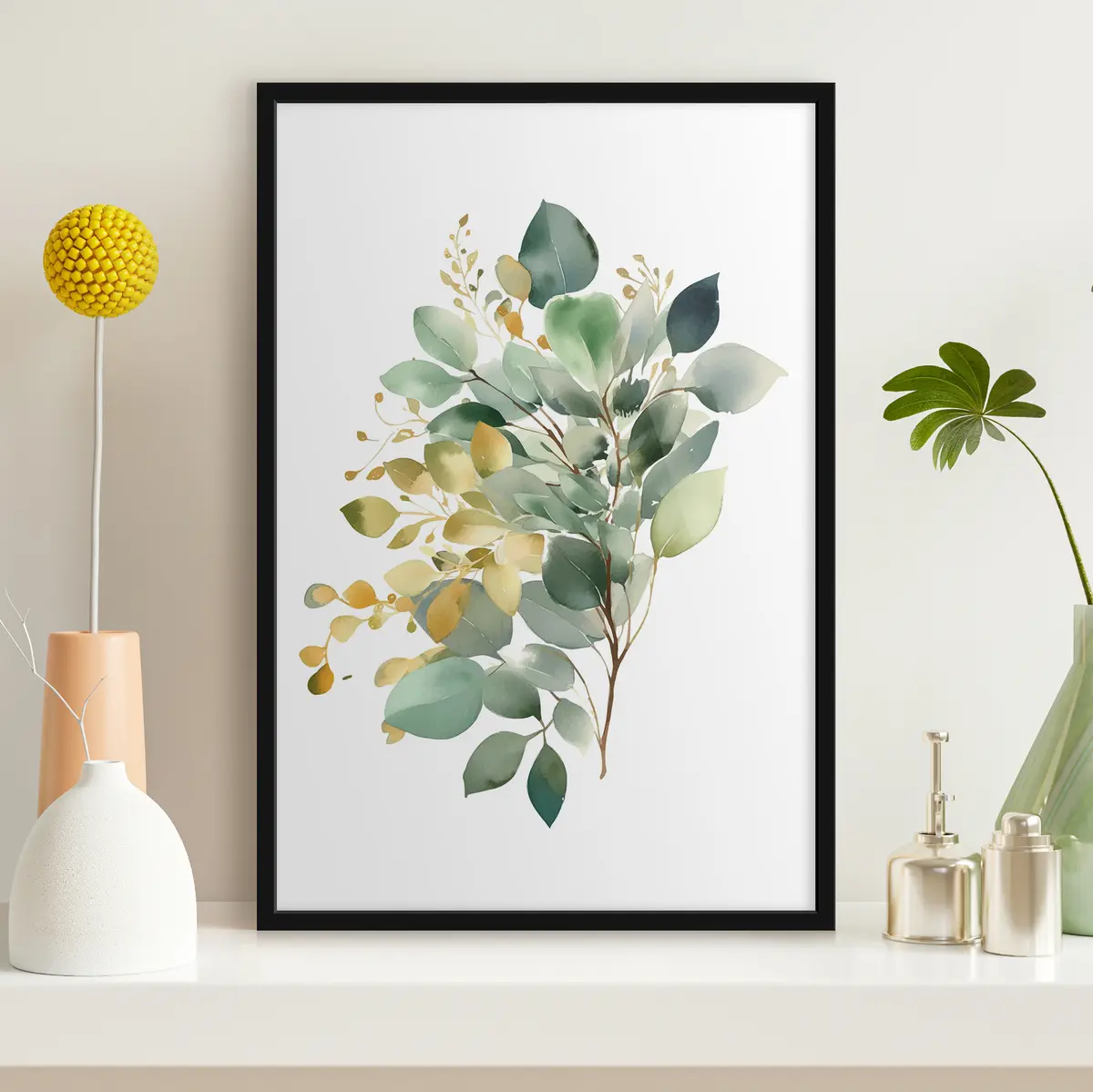 Affiche L'harmonie de la nature dans des verts éclatants f36354