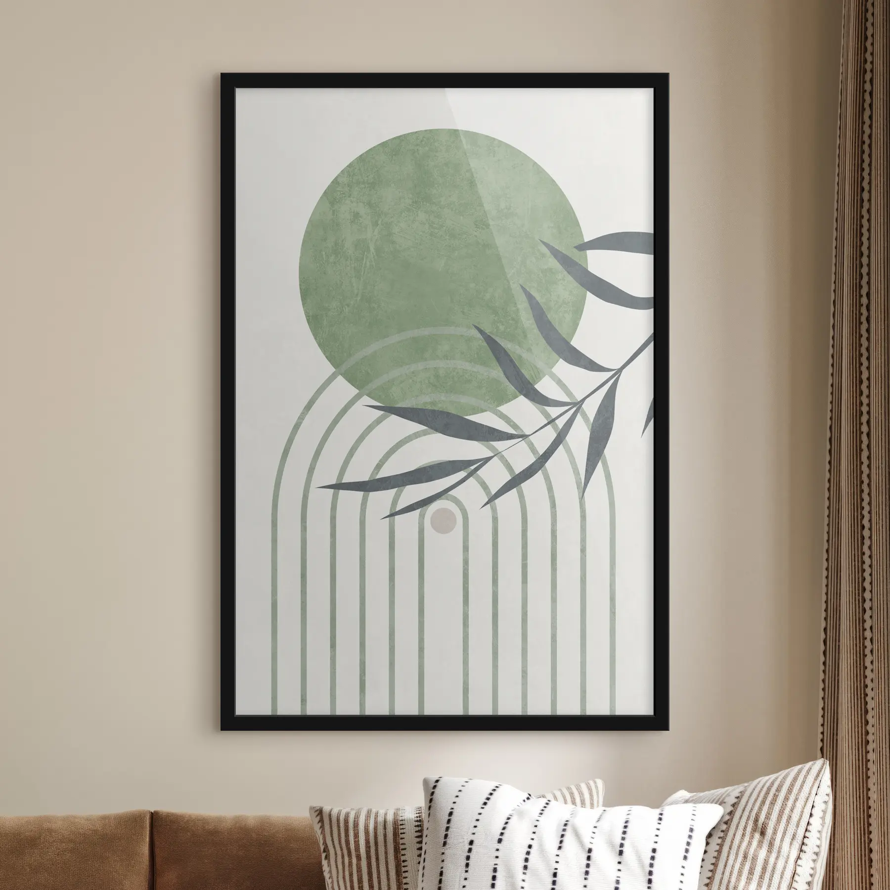 Fotobehang Rustige rondingen en zachte groene tinten f36421