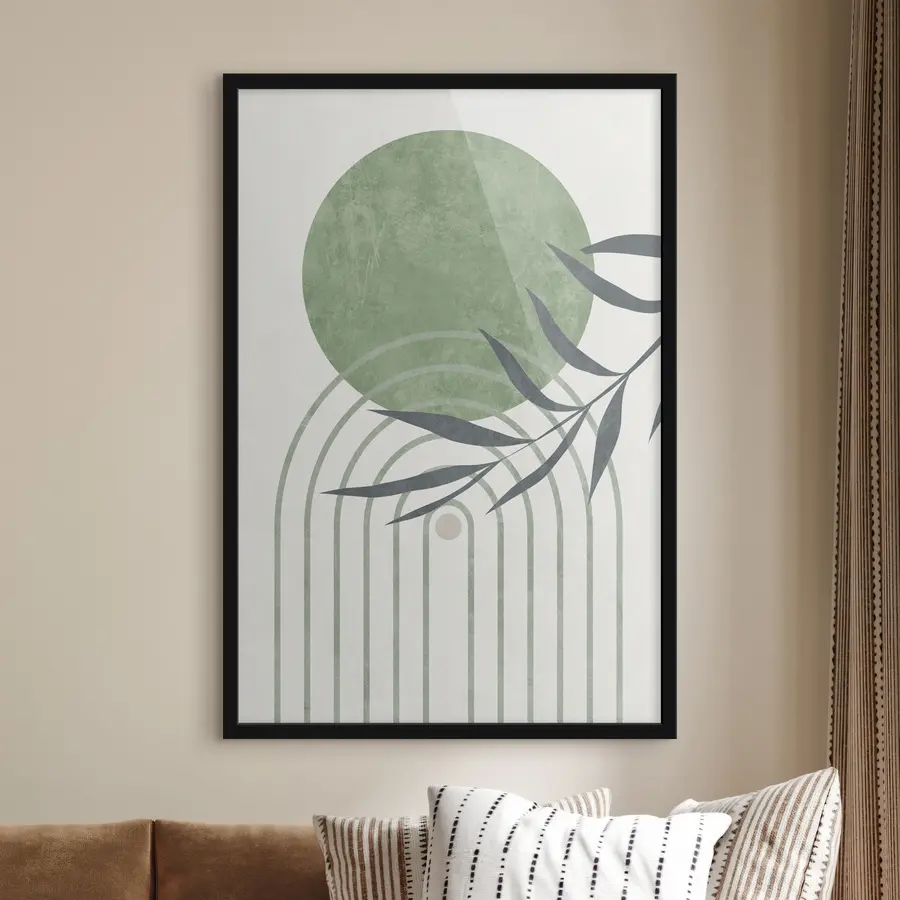 Fotobehang Rustige rondingen en zachte groene tinten f36421