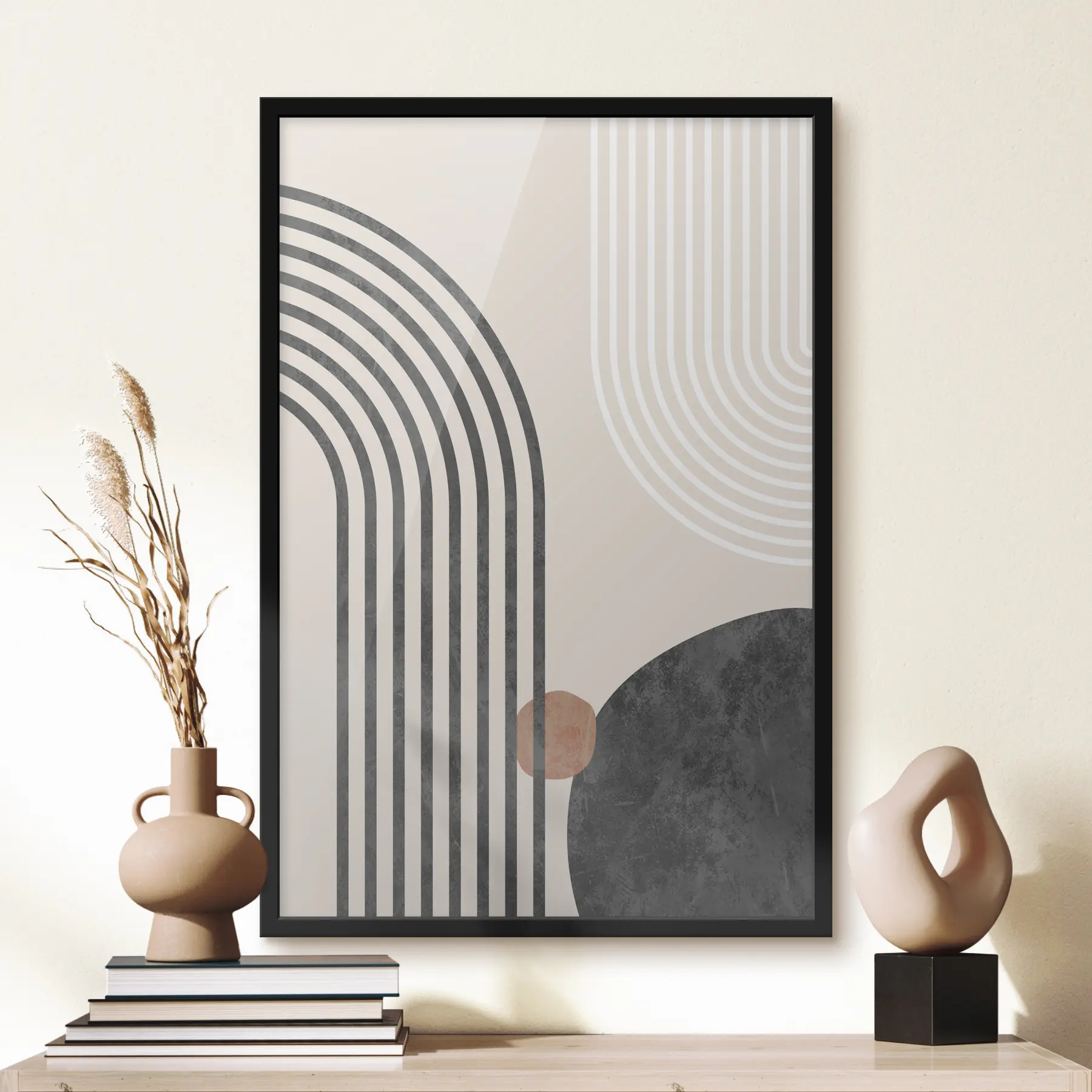 Papier peint photo Composition de lignes et de formes abstraites f36493