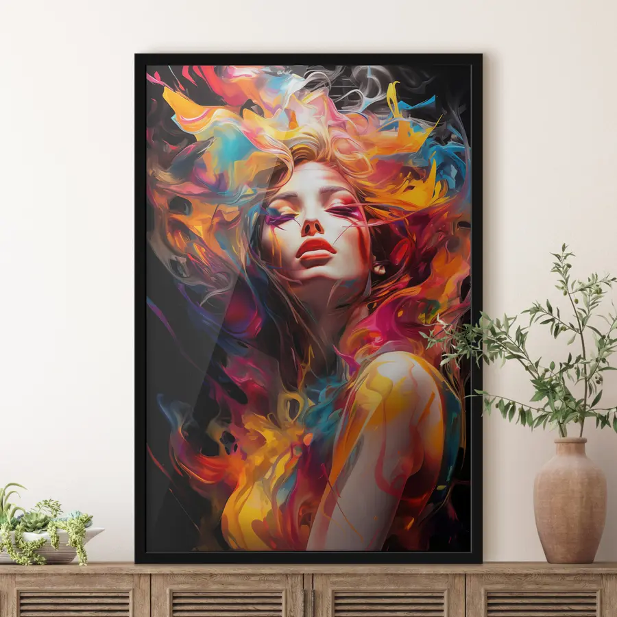 Fotobehang Levendige kleuren die in harmonie dansen f36677