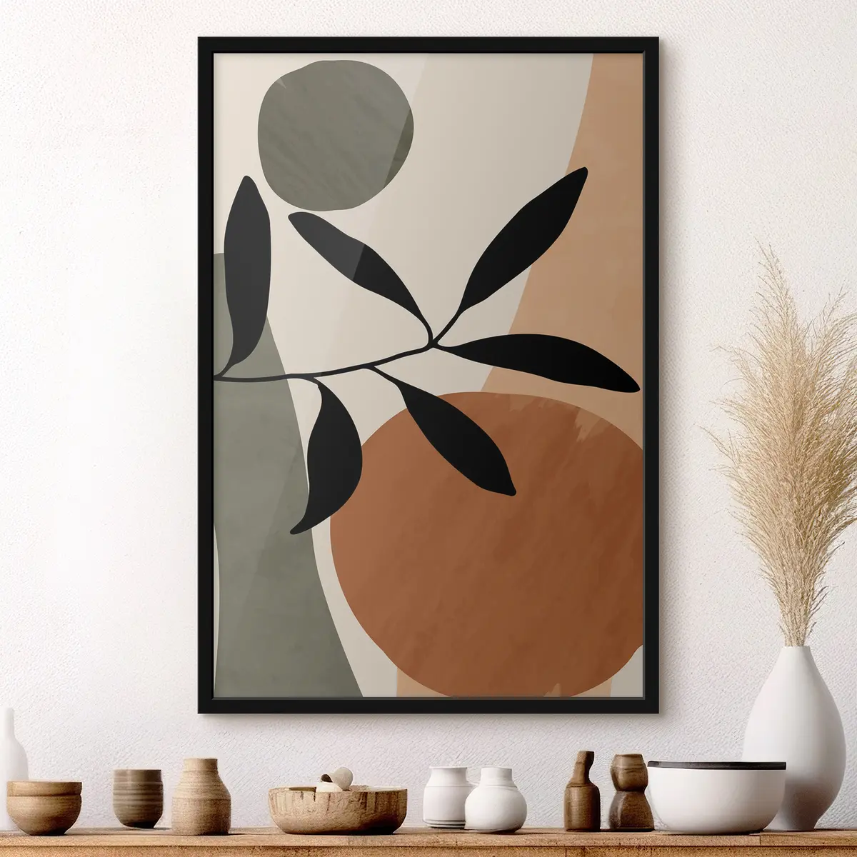 Affiche Formes abstraites avec des éléments naturels f36481