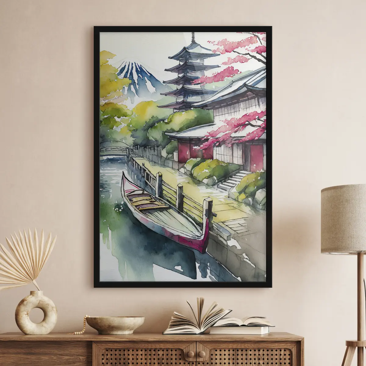 Affiche Paysage serein avec architecture historique f36690