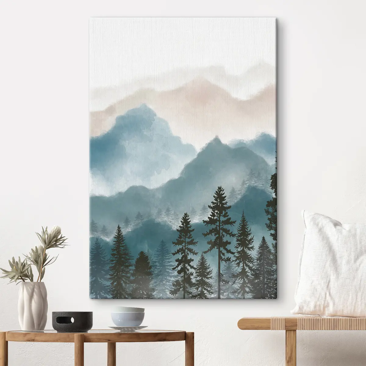  Peintures Montagnes brumeuses et forêts sereines s36607