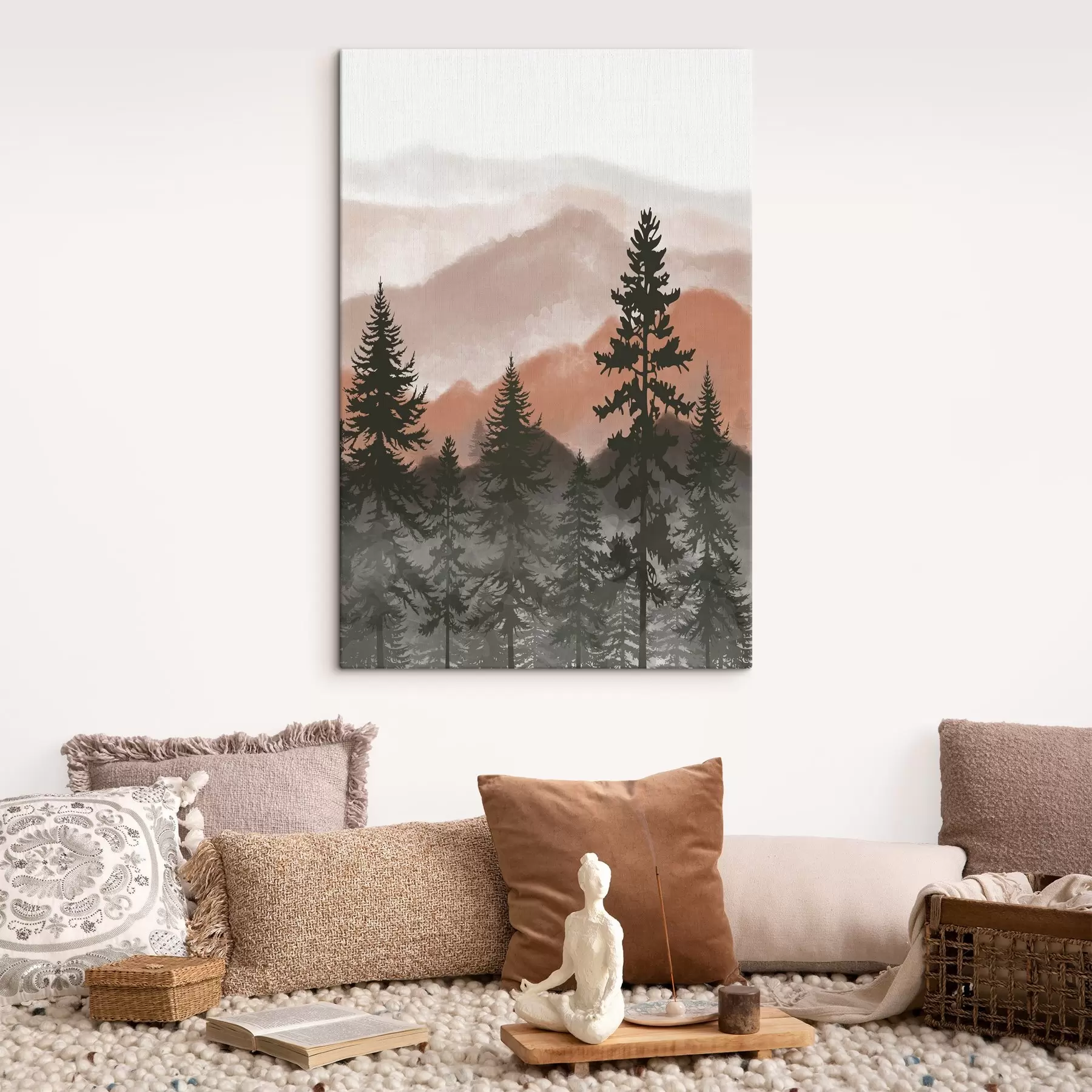  Peintures Paysage forestier serein au crépuscule s37017v2
