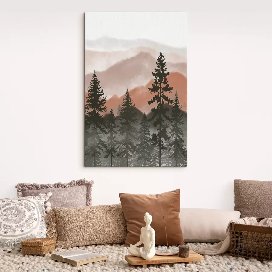  Peintures Paysage forestier serein au crépuscule s37017v2