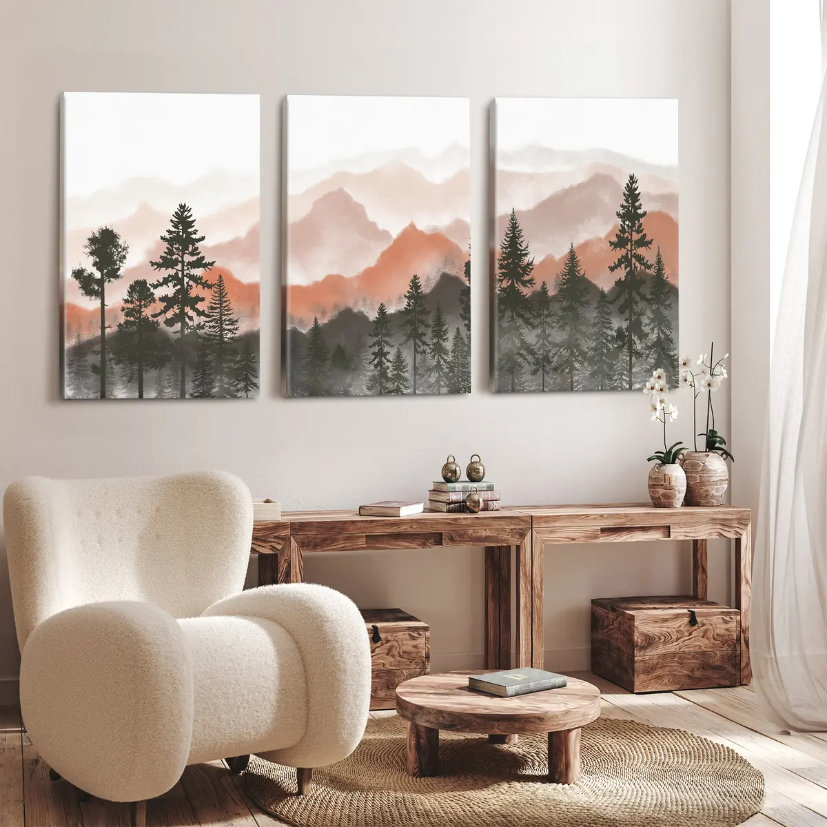  Schilderijen Berglandschap met serene tinten m00244v2