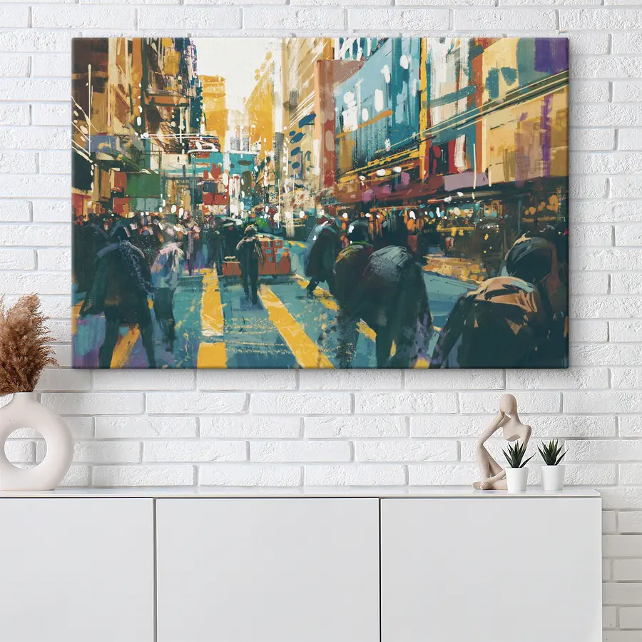  Peintures Une vie urbaine dynamique en mouvement s37108