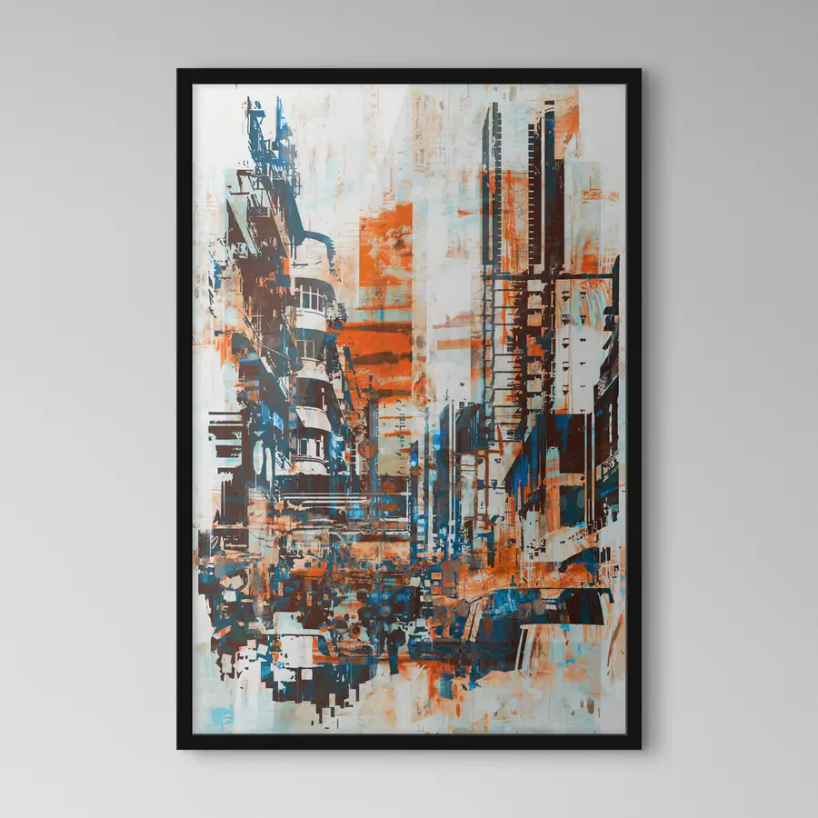 Papier peint photo Paysage urbain aux couleurs vives f37082