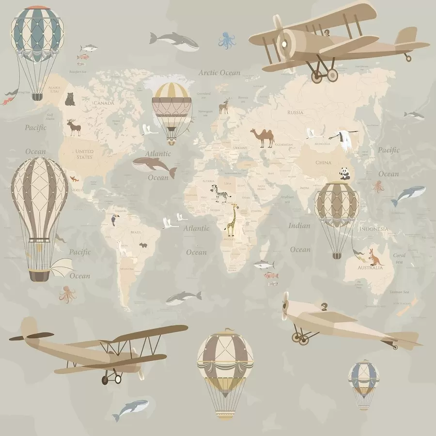 Papier peint photo Carte avec photos u36066d1