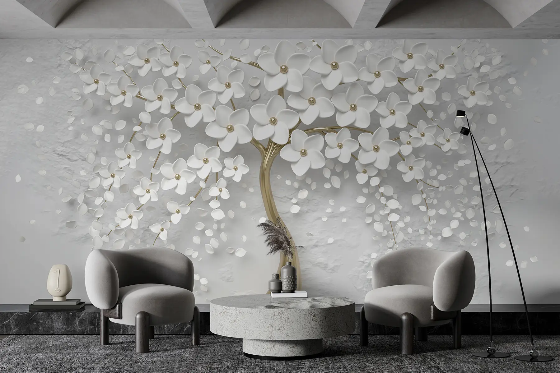 Papier peint photo Un arbre avec de petites fleurs u37065d3