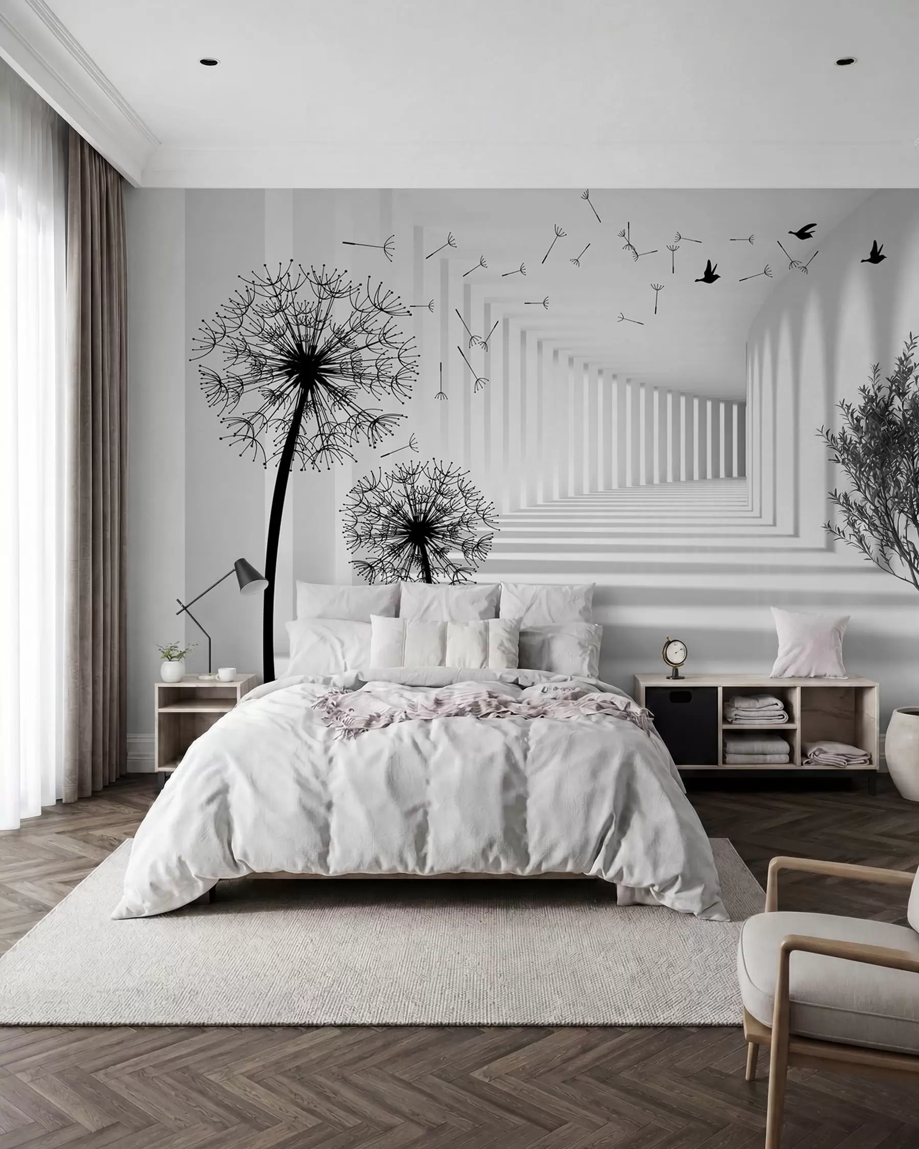 Fotobehang Paardenbloemenportaal II u37803d2