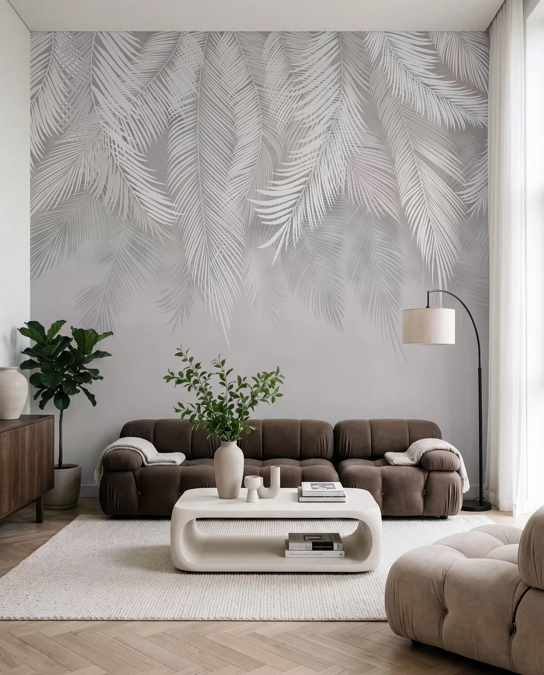Fotobehang Bungelende palmbladeren u48556d1