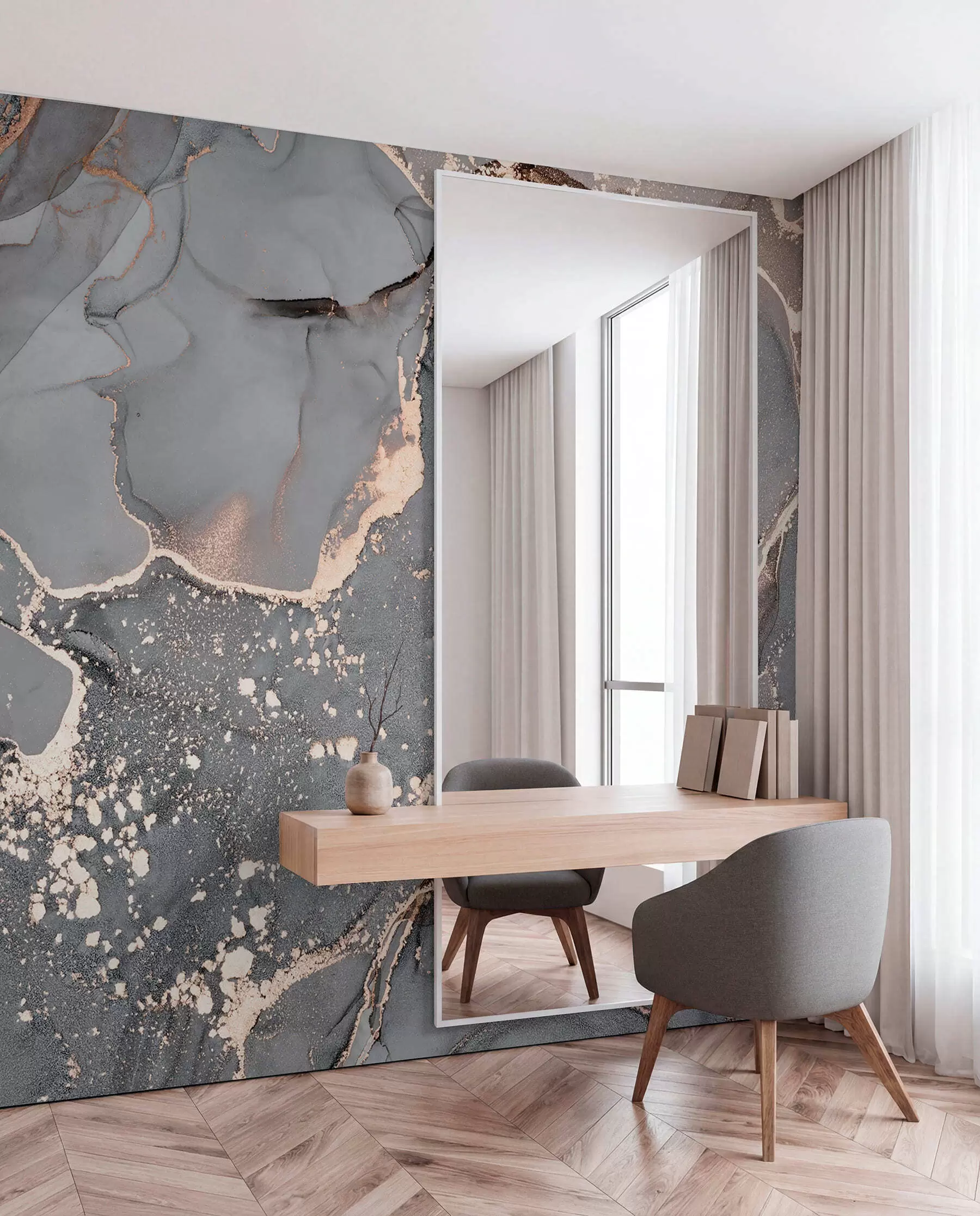 Papier peint photo Marbre gris u93578d1