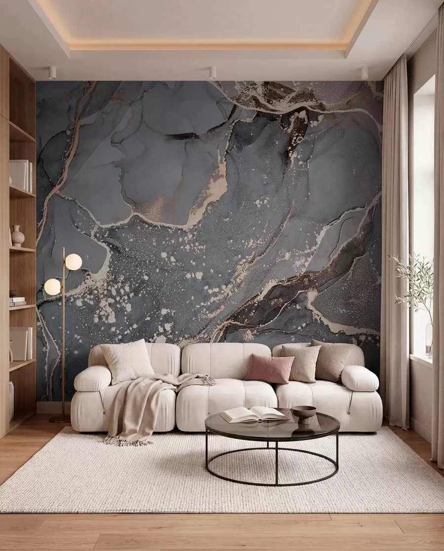 Fotobehang Grijs marmer u93578d1