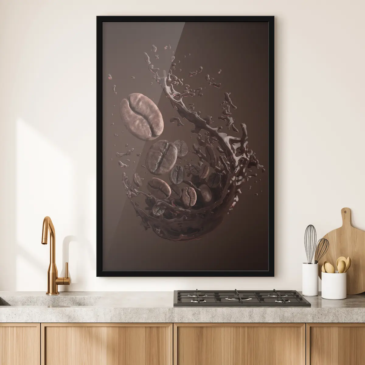 Poster Koffiebonen maken indruk f37176