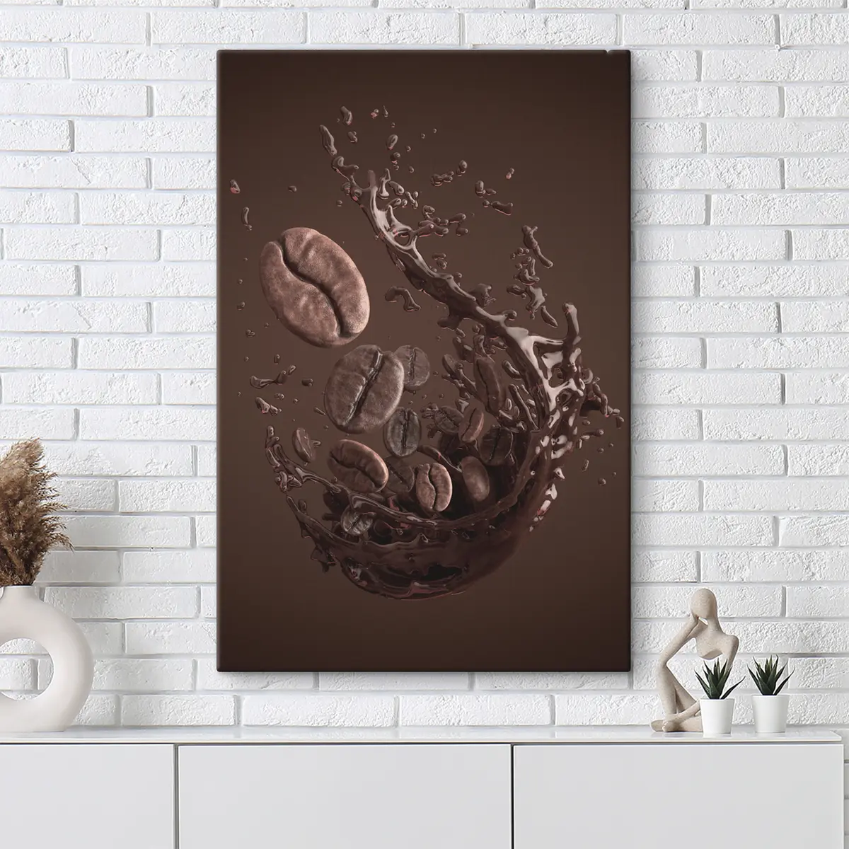  Peintures Le café éclabousse dans un mouvement riche s37176