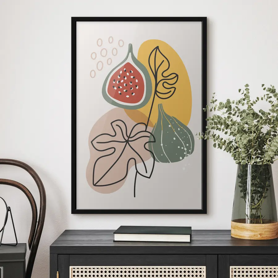 Fotobehang Kleurrijke organische vormen en natuurlijke elementen f37058