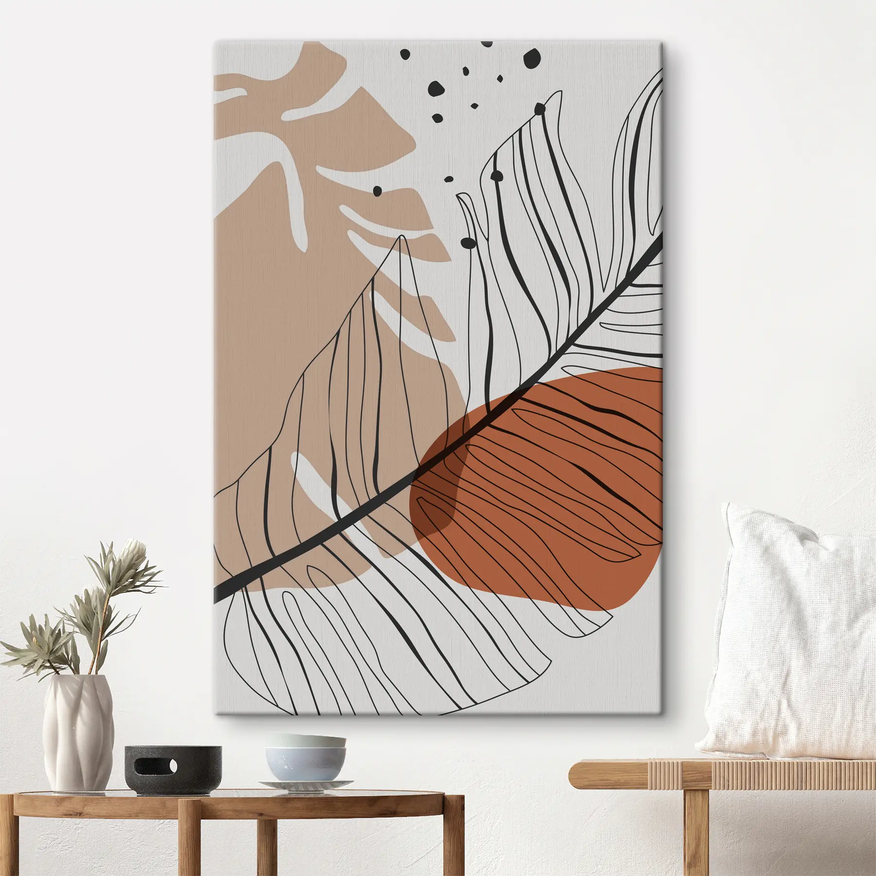 Fotobehang Door de natuur geïnspireerd abstract lijnontwerp s37029