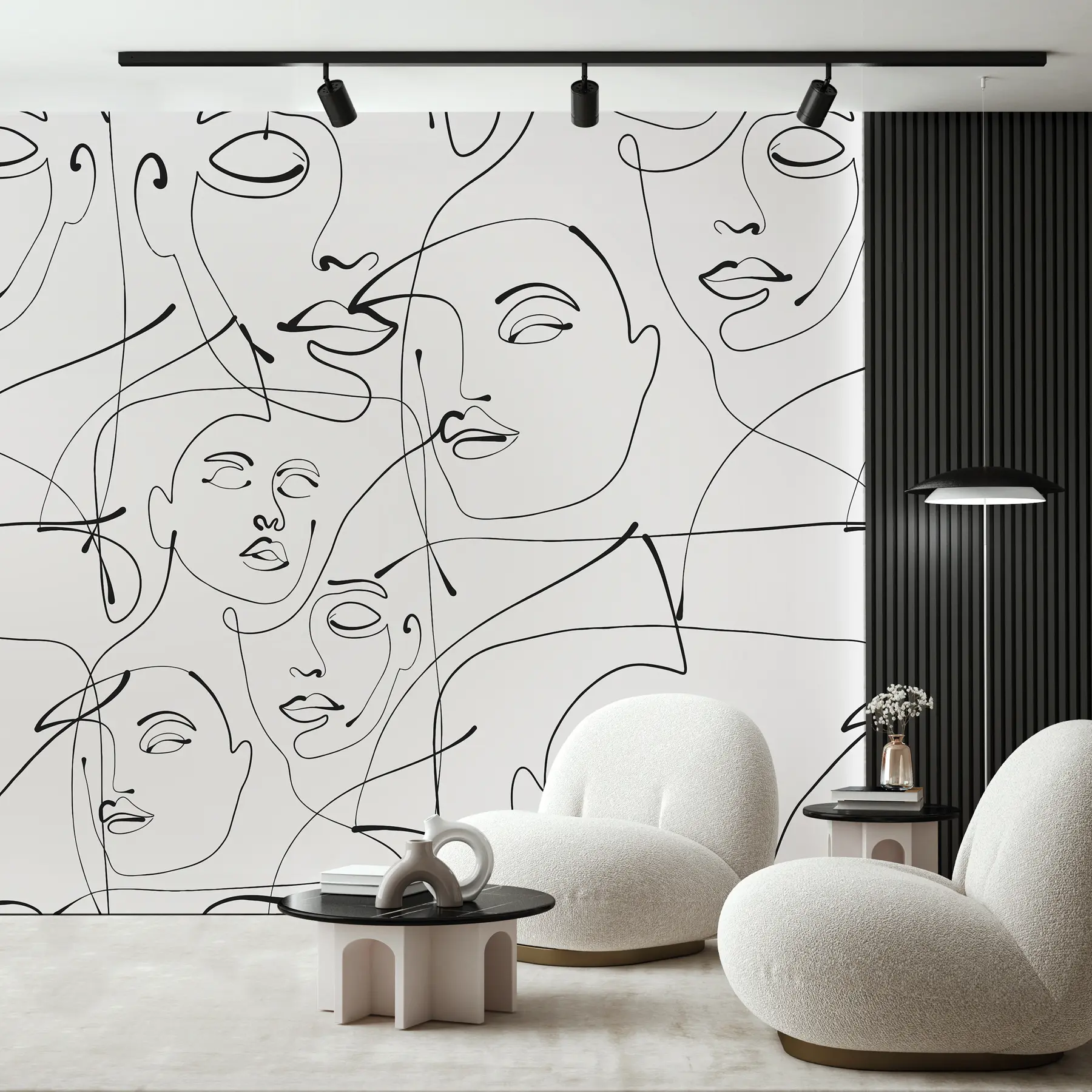  Schilderijen Minimalistische abstractie van een vrouwenportret u99013