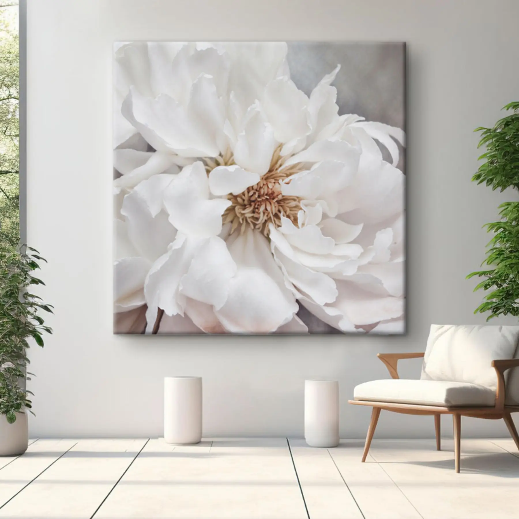 Papier peint photo Élégante fleur blanche dans une lumière douce s37161