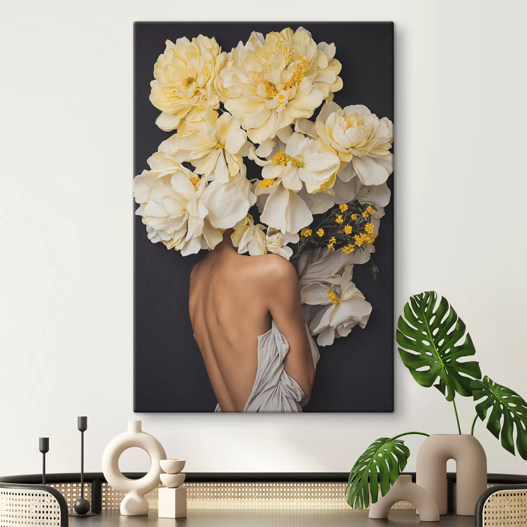  Schilderijen Bloemige schoonheid die serene momenten omarmt s37162