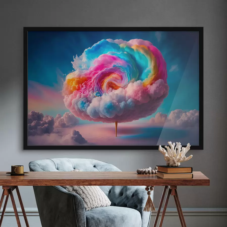 Papier peint photo Des nuages colorés tourbillonnent dans le ciel f36698