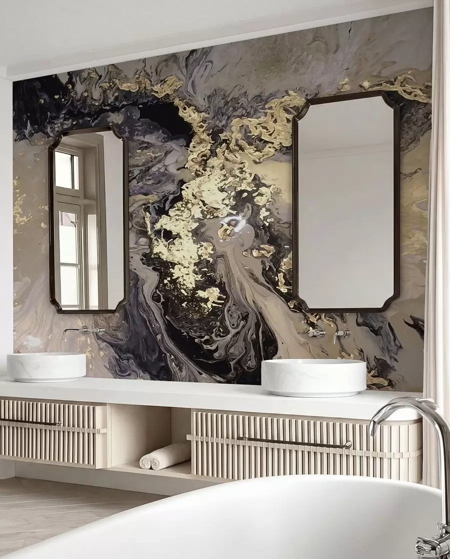 Fotobehang Zwart marmer u16941d2